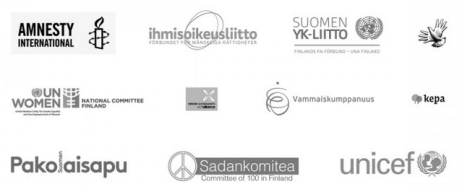  KIOSin on perustanut 11 suomalaista ihmisoikeus- ja kehityskysymysten parissa toimivaa kansalaisjärjestöä.